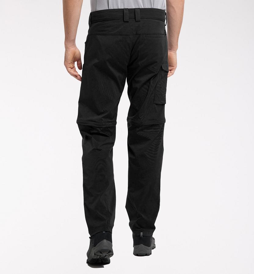 Haglöfs Mens Lite Zip Off Hiking Pants Black New Zealand 37521DIRK